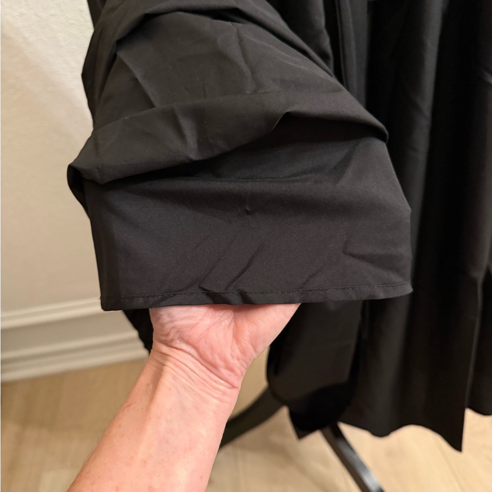 Black Pleated Tiered Sundress for Cocktail Night Out NWT - Picture 6 of 11